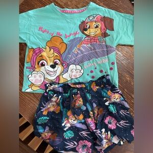 Paw Patrol Jungle Adventure Pajama Set - Teal and Navy size 7/8